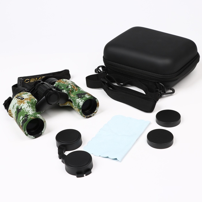 Бинокль «Эксперт», 7×30, с чехлом, зелёный - Фото 1