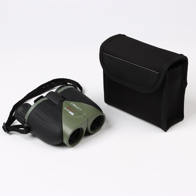 Бинокль «Турист», 10×25, с чехлом, чёрный, зелёный
