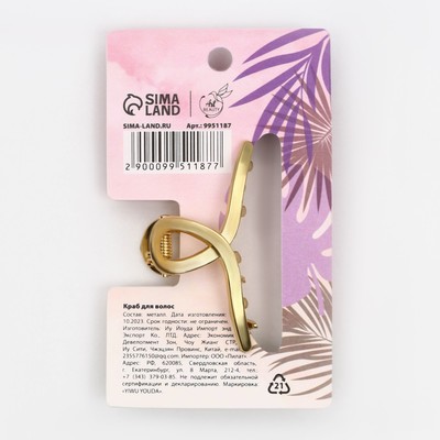 Краб для волос металлический Dream more , 4.8 х 1.8 см
