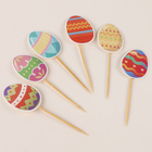 Шпажки на пасху «Пасхальные яйца», набор 6 шт. - Фото 3