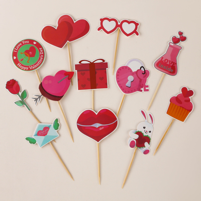 Шпажки для канапе «Для влюблённых», набор 12 шт.
