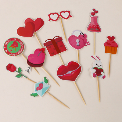 Шпажки для канапе «Для влюблённых», набор 12 шт.