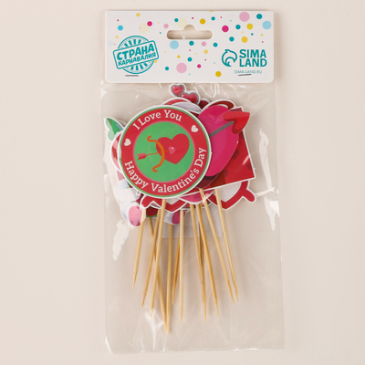 Шпажки для канапе «Для влюблённых», набор 12 шт.