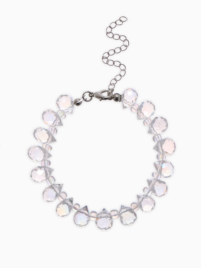Браслет из бусин «Блеск», L=16 см, радужный в серебре - Фото 1