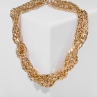 Колье «Цепь» двойная, жгут, цвет глянцевый золото, 40 см - Фото 2