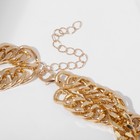 Колье «Цепь» двойная, жгут, цвет глянцевый золото, 40 см - Фото 3