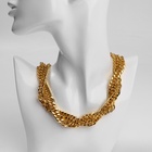 Колье «Цепь» двойная, жгут, цвет глянцевый золото, 40 см - Фото 1