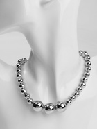 Бусы «Стандарт» пластик трио, бусины №8, 20, цвет серебро, 40 см - фото 58002654