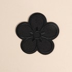 Термоаппликация «Цветок», 6 × 6 см, цвет чёрный - Фото 2