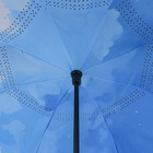 Зонт - наоборот «Небеса», механический, 8 спиц, R = 53 см, цвет МИКС - фото 9632574