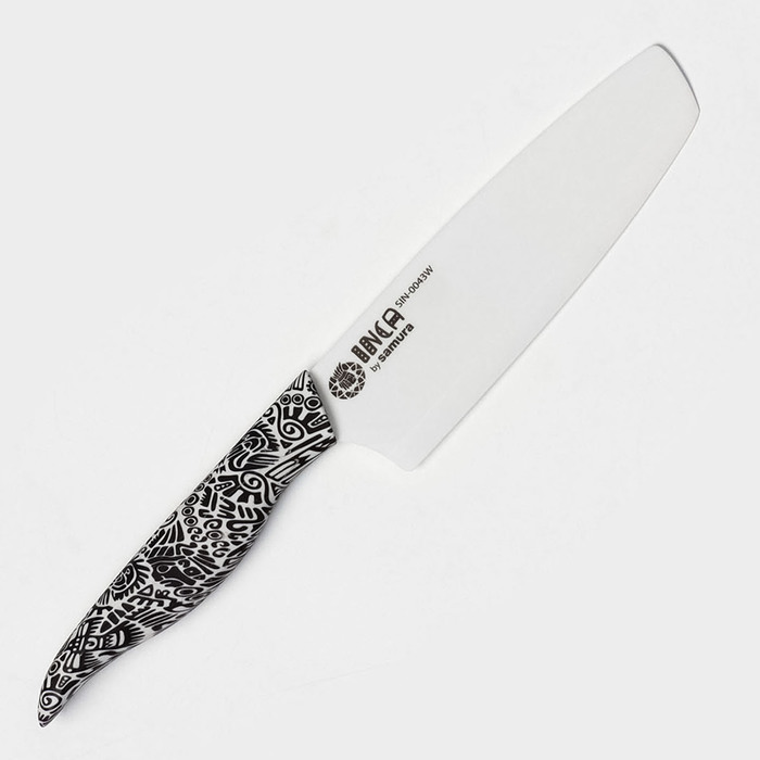 Нож кухонный Samura Inca, накири, лезвие 16,5 см, белая циркониевая керамика - фото 1909594189