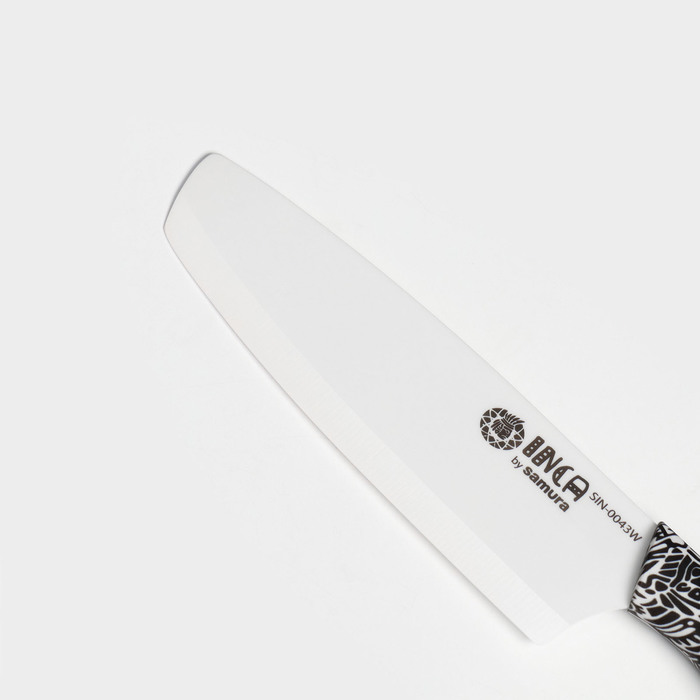 Нож кухонный Samura Inca, накири, лезвие 16,5 см, белая циркониевая керамика