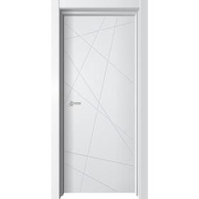 Дверное полотно GEOMETRY-1, 600 × 2000 мм, глухое, цвет белый