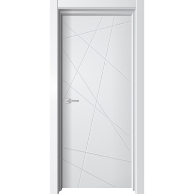 Дверное полотно GEOMETRY-1, 600 × 2000 мм, глухое, цвет белый