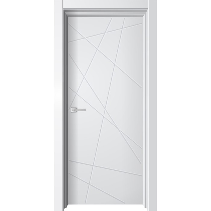 Дверное полотно GEOMETRY-1, 800 × 2000 мм, глухое, цвет белый - Фото 1