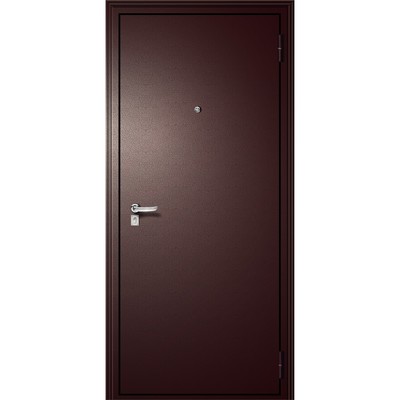 Входная дверь GOOD LITE 1, 860×2050 мм, левая, цвет антик медь / ясень белый