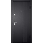Входная дверь «М2», 860×2050 мм, левая, стекло чёрное, цвет чёрный шёлк / белый - фото 299118681