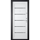 Входная дверь «М2», 960×2050 мм, левая, стекло чёрное, цвет чёрный шёлк / белый - Фото 2