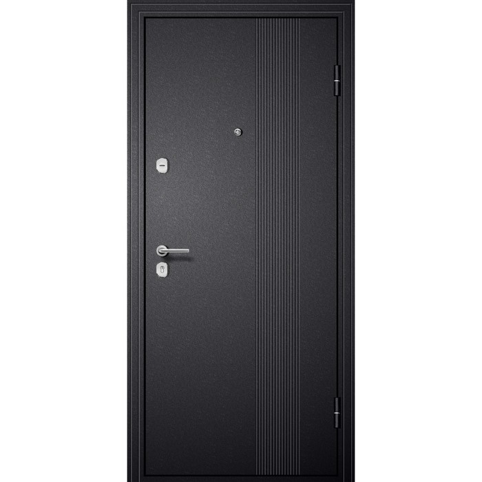 Входная дверь «М2», 960×2050 мм, правая, стекло чёрное, цвет чёрный шёлк / белый - Фото 1