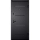 Входная дверь «М3», 860×2050 мм, левая, стекло чёрное, цвет чёрный шёлк / белый - фото 299118689