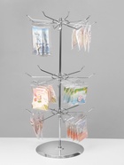 Вертушка, 3 яруса по 8 крючков, 27.5×27.5×55 см, цвет хром - Фото 3