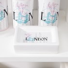 УЦЕНКА Набор для ванной "Города", 4 предмета (мыльница, дозатор для мыла, 2 стакана), МИКС - фото 14864285