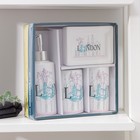 УЦЕНКА Набор для ванной "Города", 4 предмета (мыльница, дозатор для мыла, 2 стакана), МИКС - фото 14864287