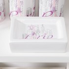 УЦЕНКА Набор для ванной "Города", 4 предмета (мыльница, дозатор для мыла, 2 стакана), МИКС - фото 14864289