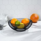 УЦЕНКА Ваза для фруктов круглая Grid, чёрная - Фото 5
