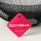 УЦЕНКА Ваза для фруктов круглая "Grid", цвет чёрный - фото 14880404