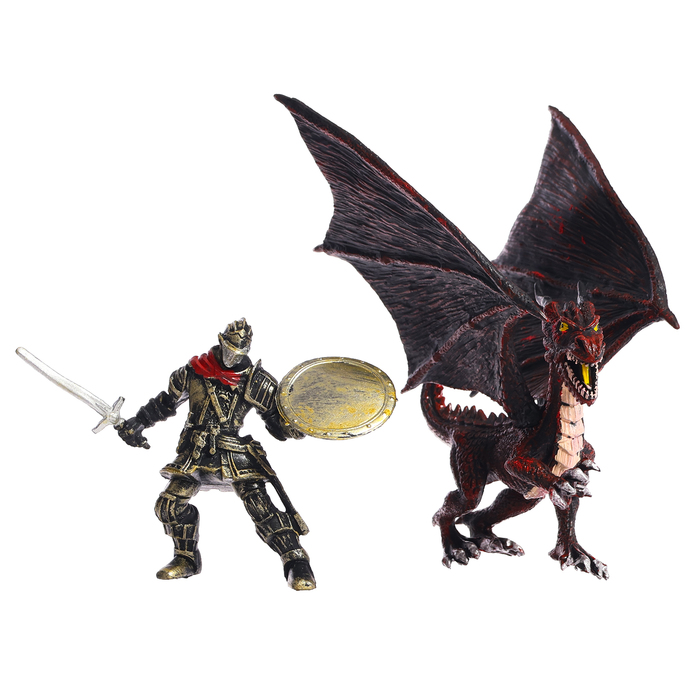 Набор фигурок «Воин дракона», 2 предмета, цвет МИКС - Фото 1