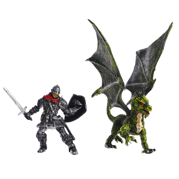 Набор фигурок «Воин дракона», 2 предмета, цвет МИКС