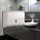 УЦЕНКА Диспенсер для бумажных полотенец в листах, (макс. 200 шт.), 27×11×20.5 см, пластик, белый - Фото 2