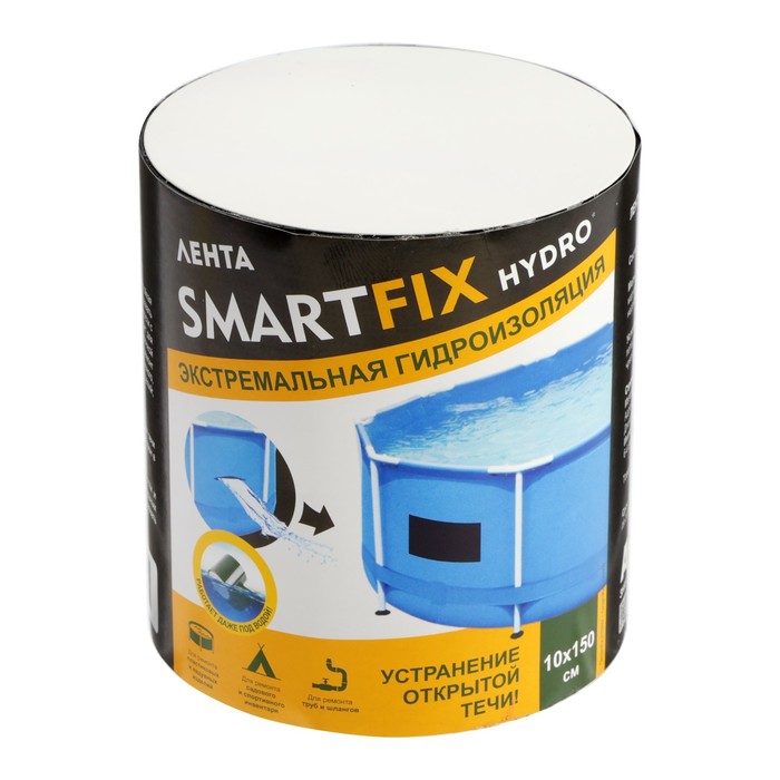 Лента гидроизоляционная W-con SmartFix HYDRO, черная, 10 х 150 см