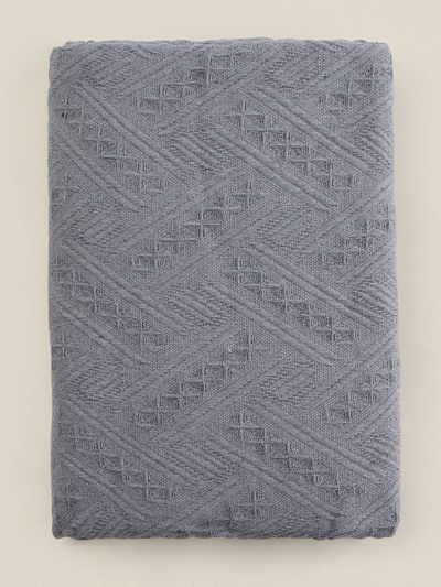 Плед с бахромой SL Home Warm, 130×180 см, тёмно-серый