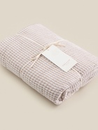 Плед с бахромой SL Home Waffle 130×180 см, бежевый - Фото 6