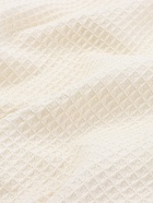 Плед с бахромой SL Home Honey waffle, 130×180 см, бежевый - Фото 10