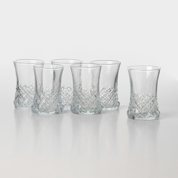 Набор стеклянных стаканов KENZU, 140 мл, 6 шт - Фото 1