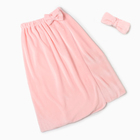 Набор для бани и ванной Этель "Бантик", цв. розовый, полотенце- парео 75*120 см+повязка - фото 9009968