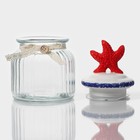 Банка стеклянная для сыпучих продуктов с керамической крышкой Доляна «Морская звезда», 600 мл, 11×19 см - фото 4440728