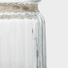 Банка стеклянная для сыпучих продуктов с керамической крышкой Доляна «Клубника», 250 мл, 8×13 см - фото 4440762