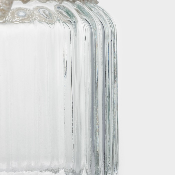 Банка стеклянная для сыпучих продуктов с керамической крышкой Доляна «Варенье», 250 мл, 8×13 см