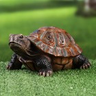 Садовая фигура "Черепаха" коричневая, 19х13х10см - фото 321470326