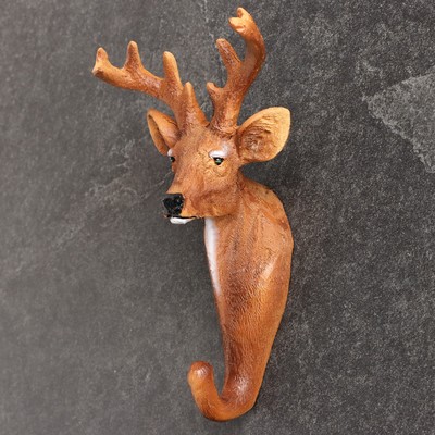 Крючок настенный «Олень», ключница фигурная, 15×6×9 см