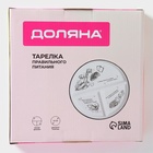 Тарелка для правильного питания Доляна «Гарвардская №1», d=23 см, 3 секции, фарфор, белая - Фото 7