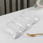 УЦЕНКА Менажница 3 ячейки "Марбл" 36x17x3 см, цвет белый - Фото 3