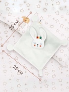 Комфортер - игрушка для сна новорожденных Крошка Я «Зайка Бонни», погремушка, прорезыватель, белый - Фото 2