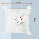 Комфортер - игрушка для сна новорожденных, Крошка Я «Зайка Бонни», погремушка, прорезыватель, белый - Фото 4