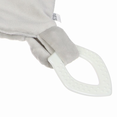 Комфортер - игрушка для сна новорожденных Крошка Я «Слоник Эли», погремушка, прорезыватель, серый