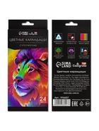 Карандаши Calligrata, цветные, 24 цвета, супермягкие, диаметр грифеля 3 мм, 5B - Фото 4